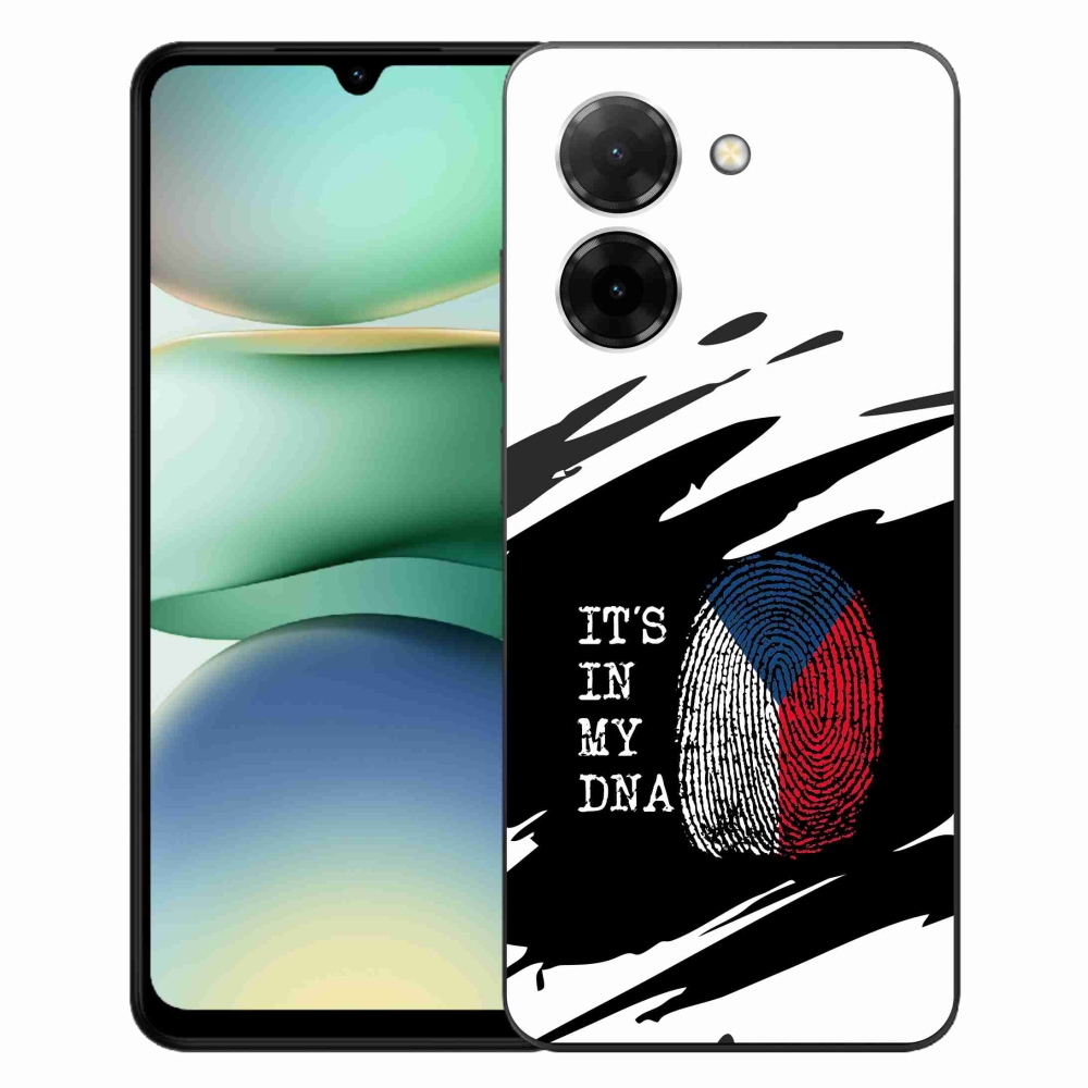 Gélový kryt mmCase na Xiaomi Redmi A5 - vlajka odtlačok prsta čiernobiele pozadie