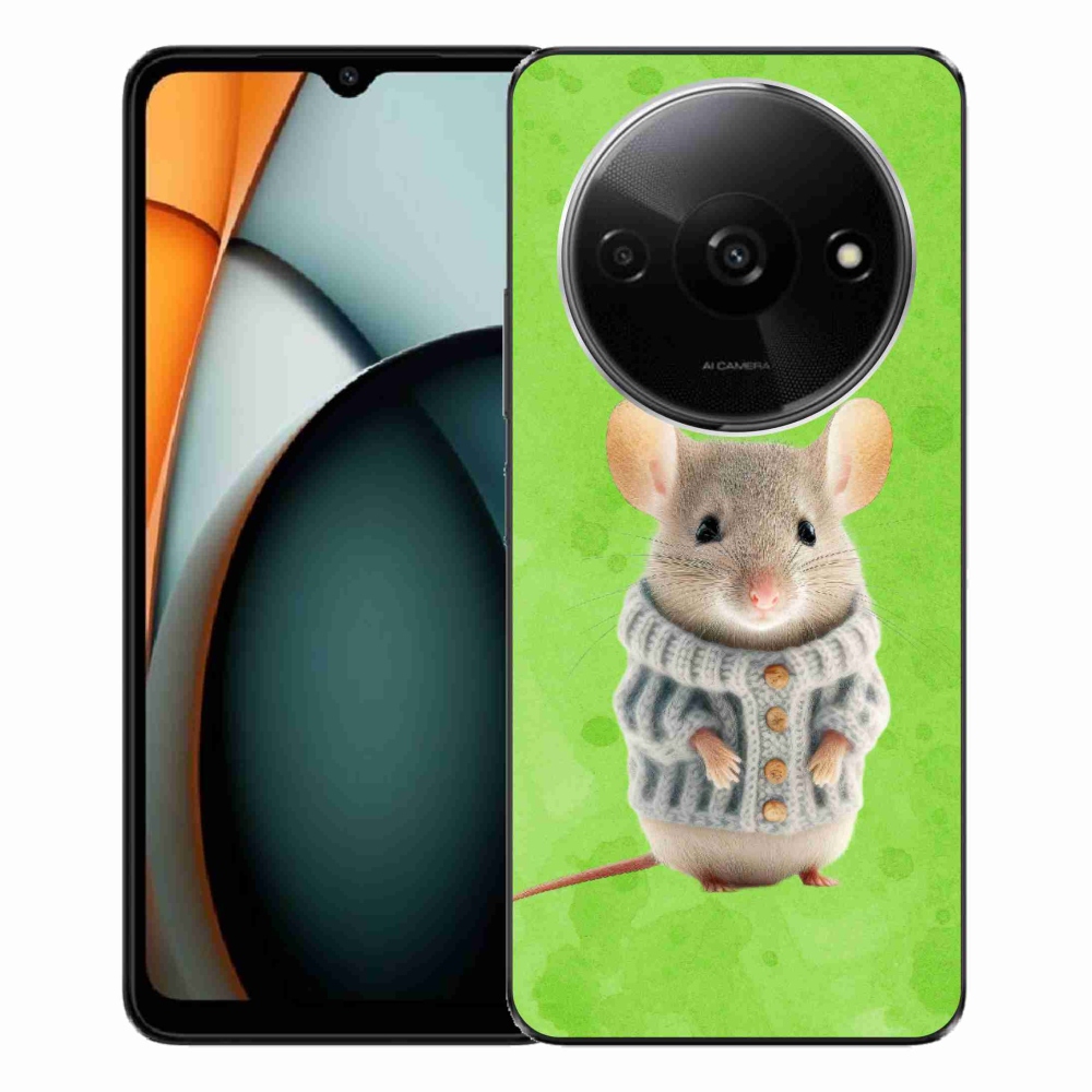 Gélový kryt mmCase na Xiaomi Redmi A3 - myška vo svetri