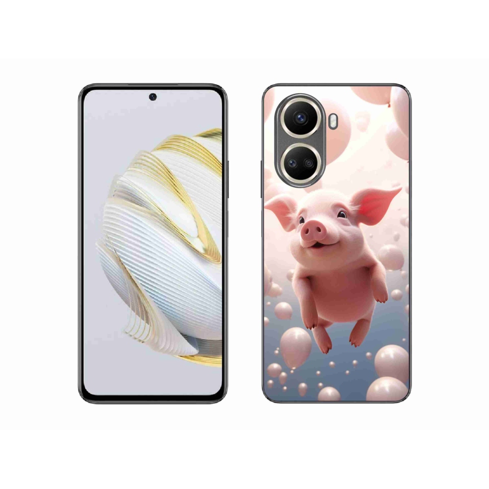 Gélový kryt mmCase na Huawei Nova 10 SE - prasiatko s balónikmi