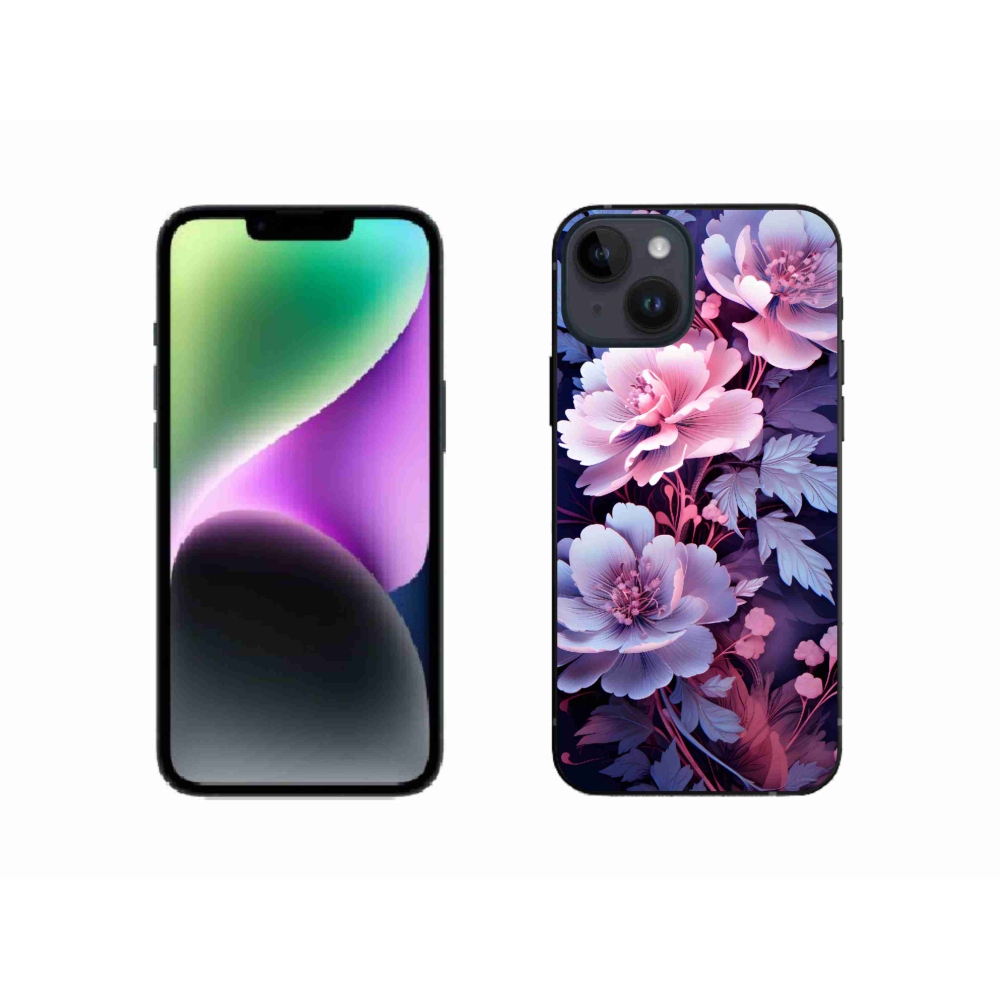 Gélový kryt mmCase na iPhone 14 - kvety 11