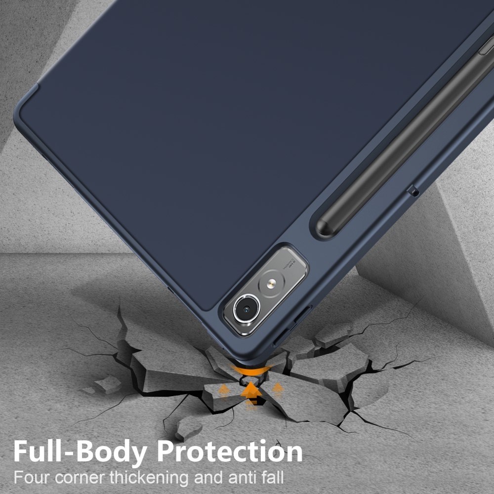 Case chytré zatváracie púzdro na tablet Lenovo Tab P12 - tmavomodré