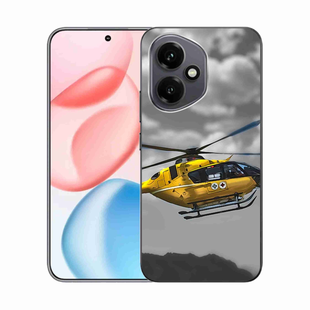 Gélový kryt mmCase na Honor 400 - žltá helikoptéra