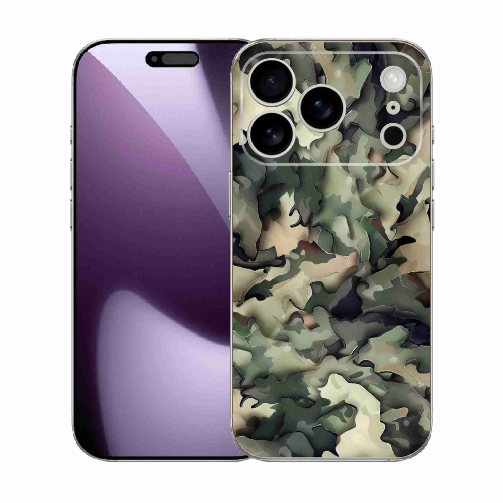 Gélový kryt mmCase na iPhone 17 Pro - maskáčový vzor 9
