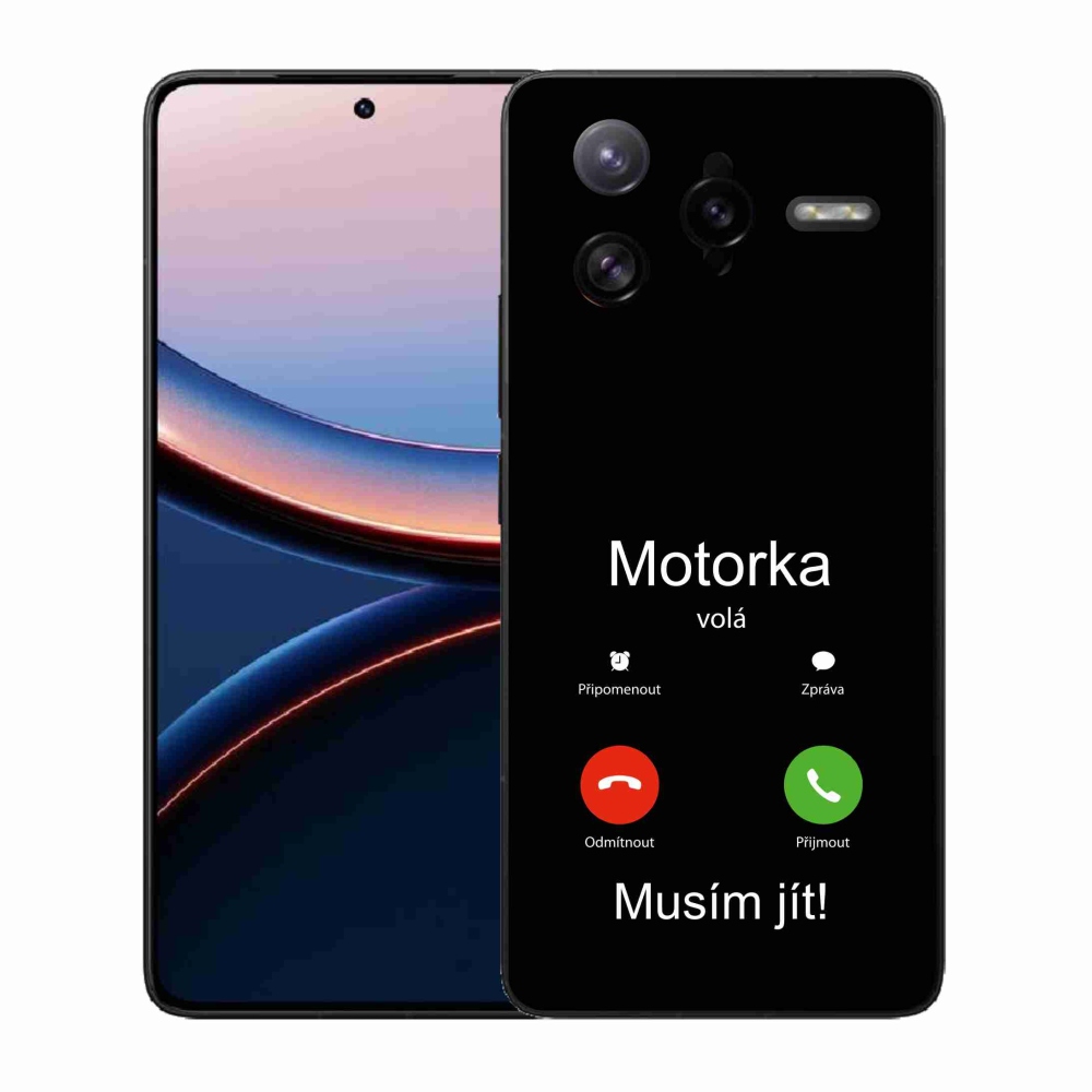 Gélový kryt mmCase na Xiaomi Poco F7 Ultra - motorka volá čierne pozadie
