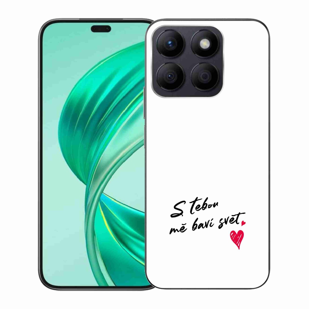 Gélový kryt mmCase na Honor X8b - zamilovaný text 1 biele pozadie