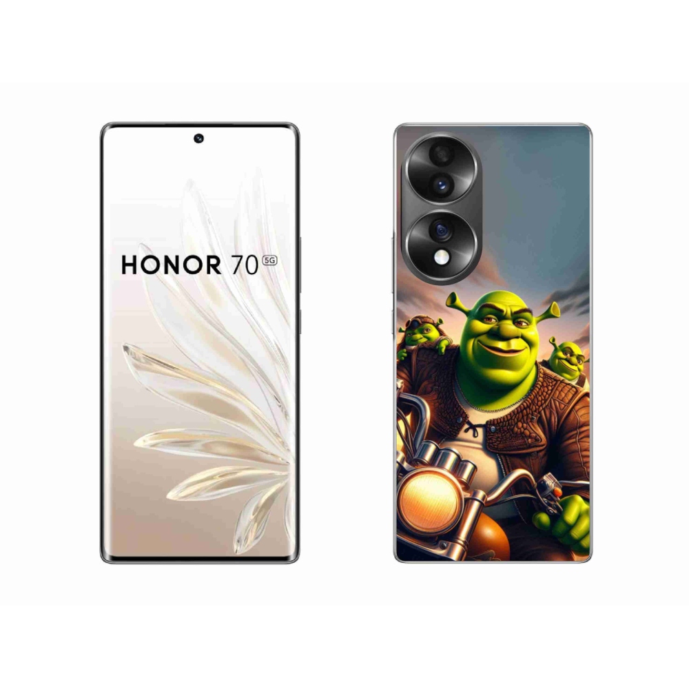 Gélový kryt mmCase na Honor 70 - shrek na motorke