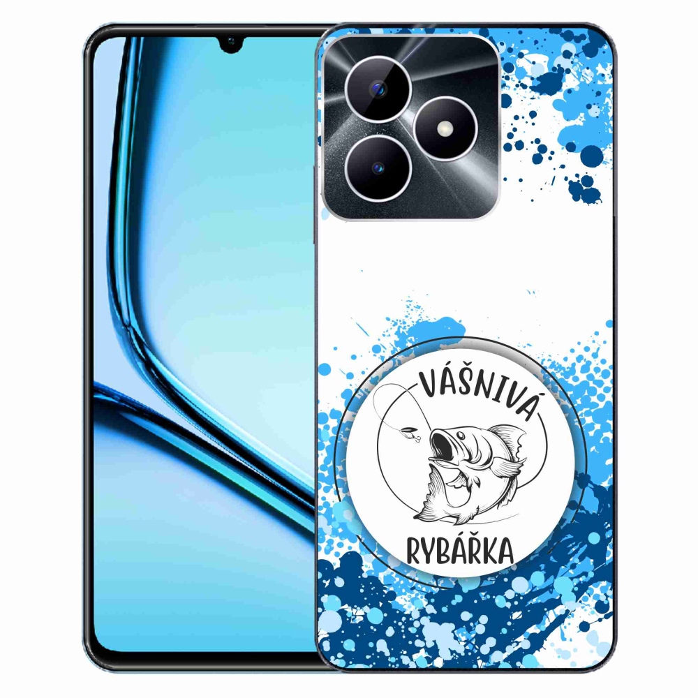 Gélový kryt mmCase na Realme Note 50 - vášnivá rybárka biele pozadie