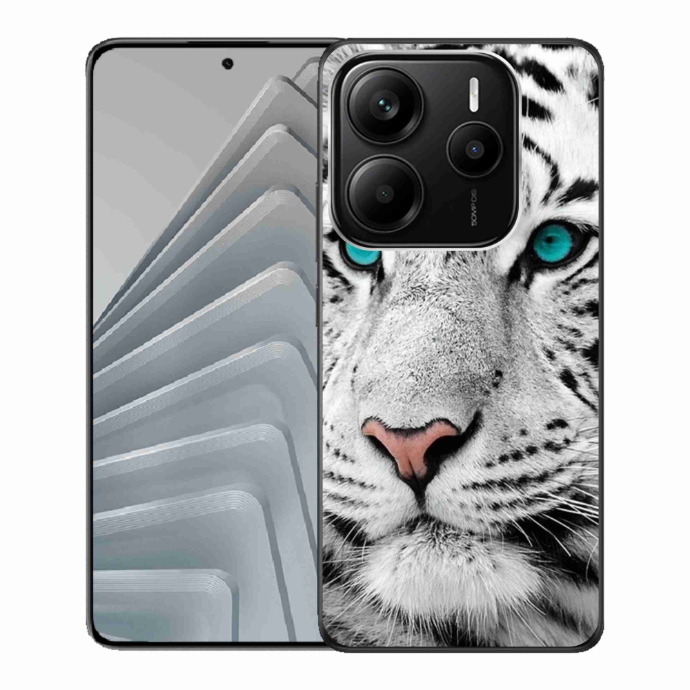 Gélový kryt mmCase na Xiaomi Redmi Note 14 5G - biely tygr