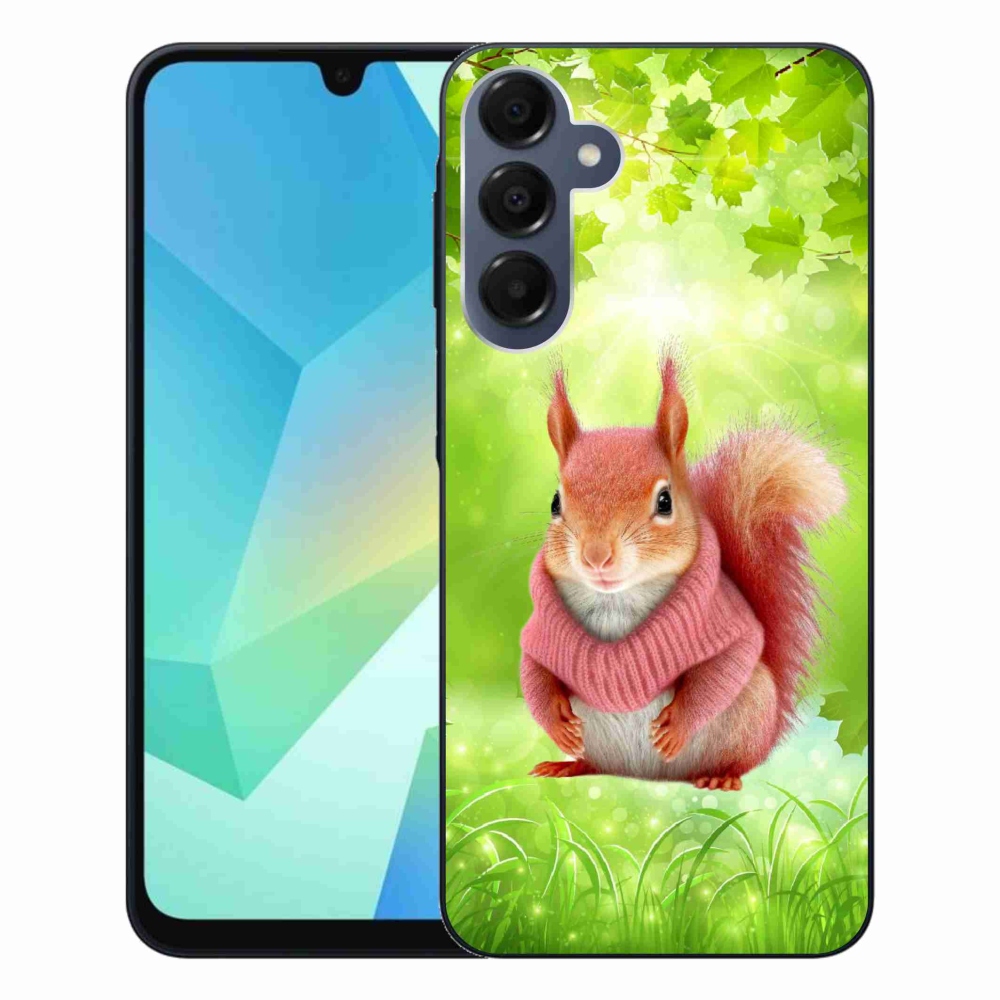 Gélový kryt mmCase na Samsung Galaxy A16 4G/5G - veverička vo svetri