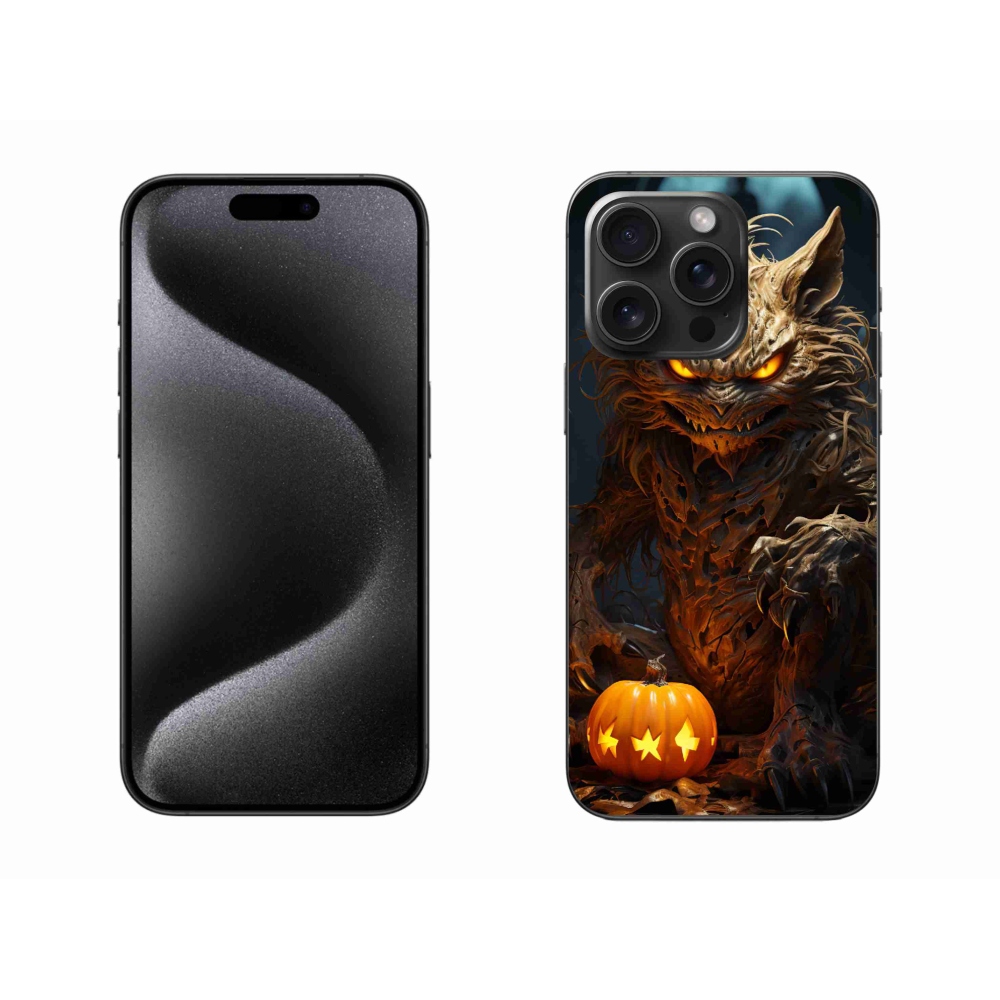 Gélový kryt mmCase na iPhone 15 Pro Max - halloweenska príšera