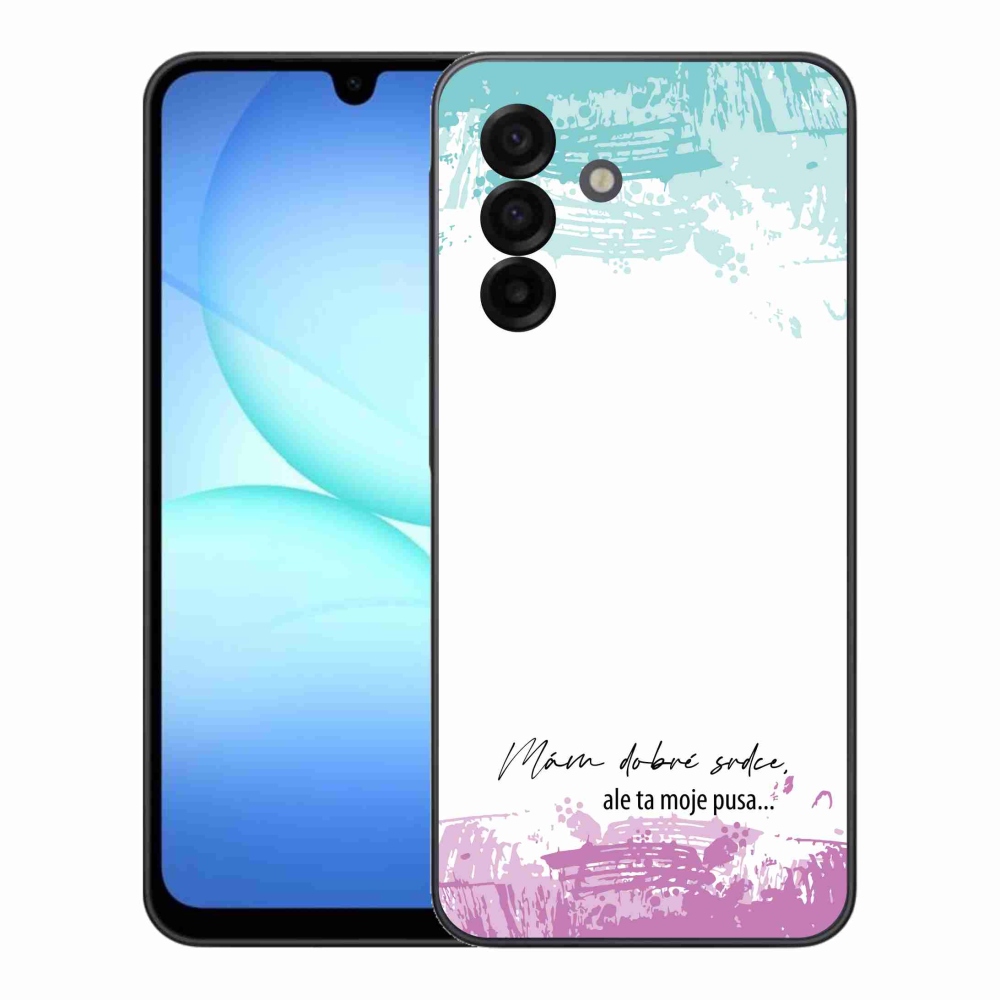 Gélový kryt mmCase na Samsung Galaxy A17 4G/5G - vtipný text 3 biele pozadie