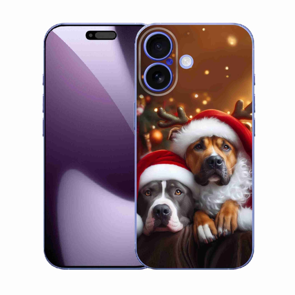 Gélový kryt mmCase na iPhone 17 - vianočné psy