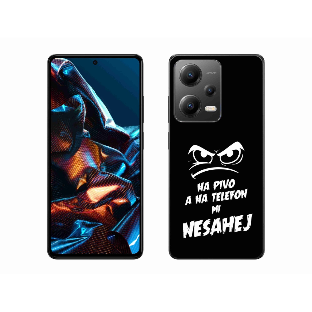 Gélový kryt mmCase na Xiaomi Redmi Note 12 Pro 5G - pivný motív 2 čierne pozadie