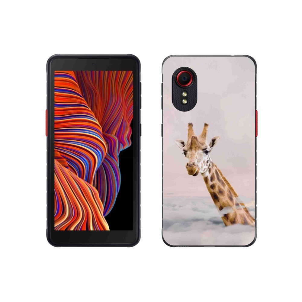 Gélový kryt mmCase na Samsung Galaxy Xcover 5 - žirafa v oblakoch