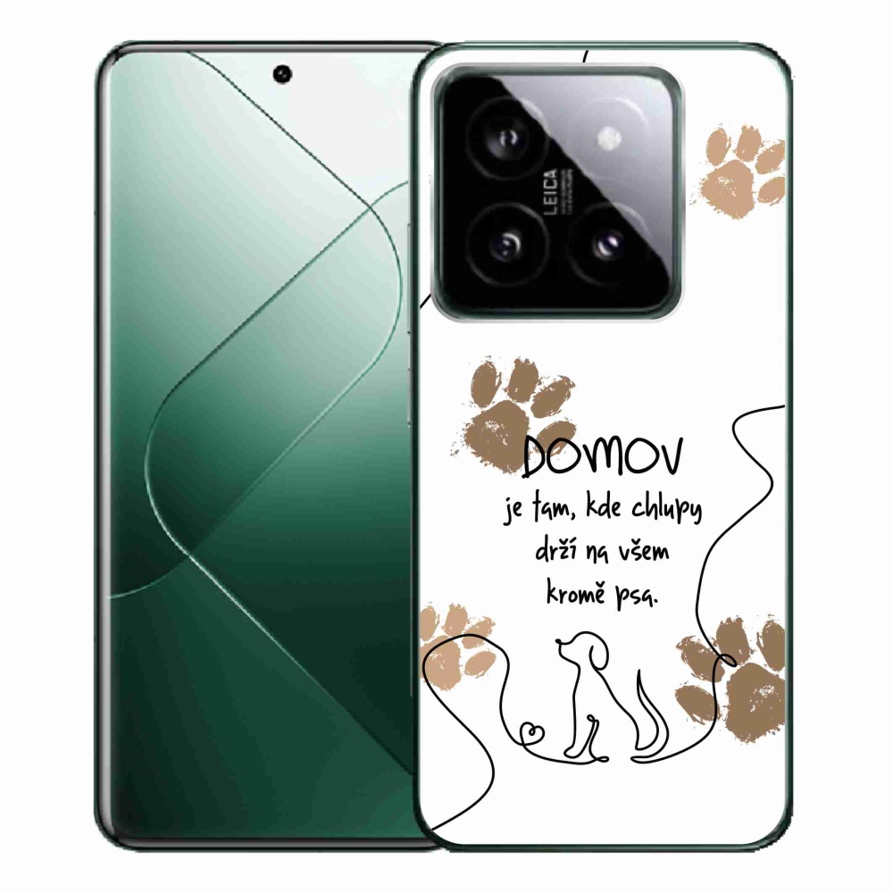 Gélový kryt mmCase na Xiaomi 14 Pro - psí motív biele pozadie