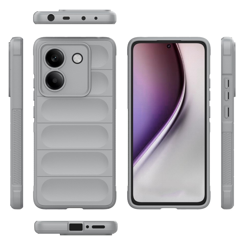 Rugg odolný gélový obal na Xiaomi Poco M7 Pro 5G - svetlosivý