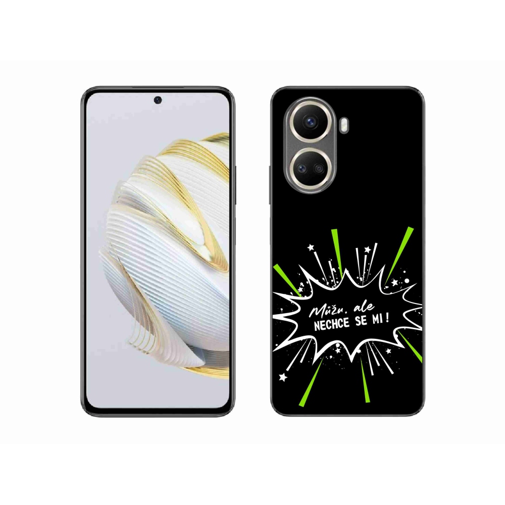Gélový kryt mmCase na Huawei Nova 10 SE - vtipný text 11 čierne pozadie