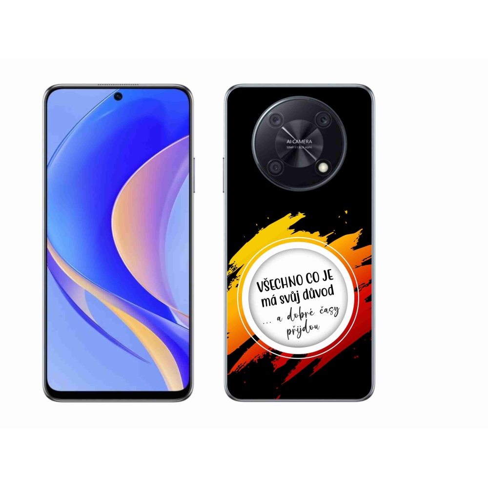 Gélový kryt mmCase na Huawei Nova Y90 - citát 3 čierne pozadie