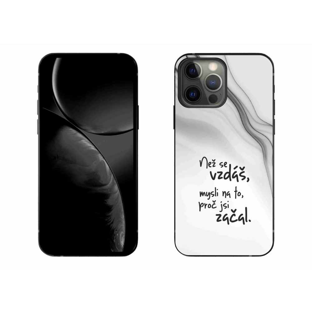 Gélový kryt mmCase na iPhone 13 Pro Max 6.7 - citát 2 biele pozadie