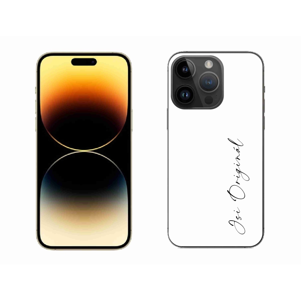 Gélový kryt mmCase na iPhone 14 Pro Max 6.7 - si originál biele pozadie