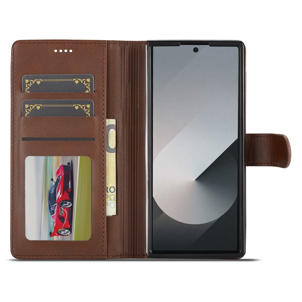 IMEEKE knižkové púzdro na Samsung Galaxy Z Fold7 5G - hnedé