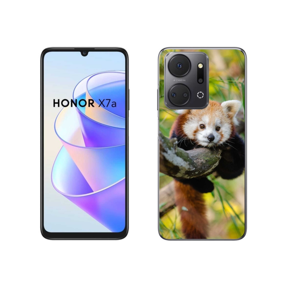 Gélový kryt mmCase na Honor X7a - panda červená