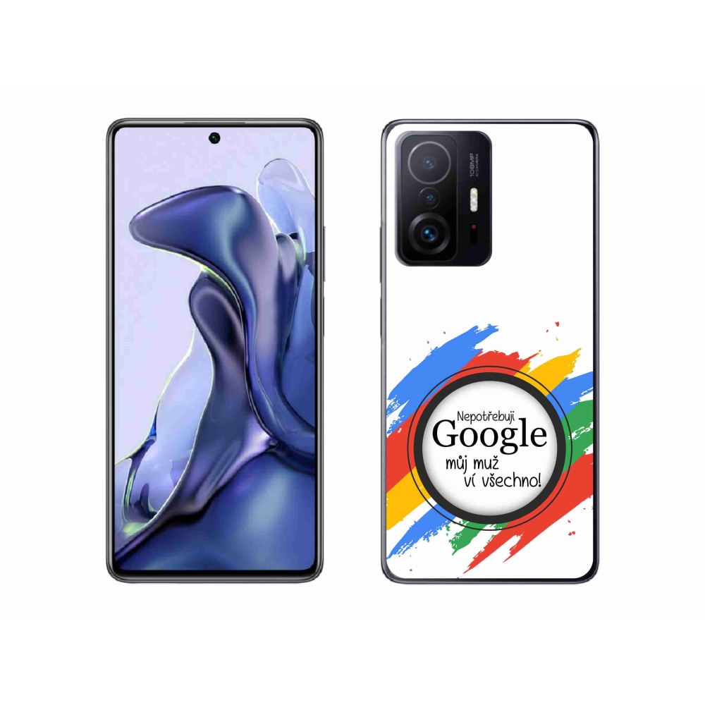 Gélový kryt mmCase na Xiaomi 11T - muž vie všetko biele pozadie