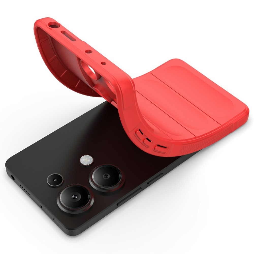 Rugg odolný gélový obal na Xiaomi Redmi Note 14S - červený