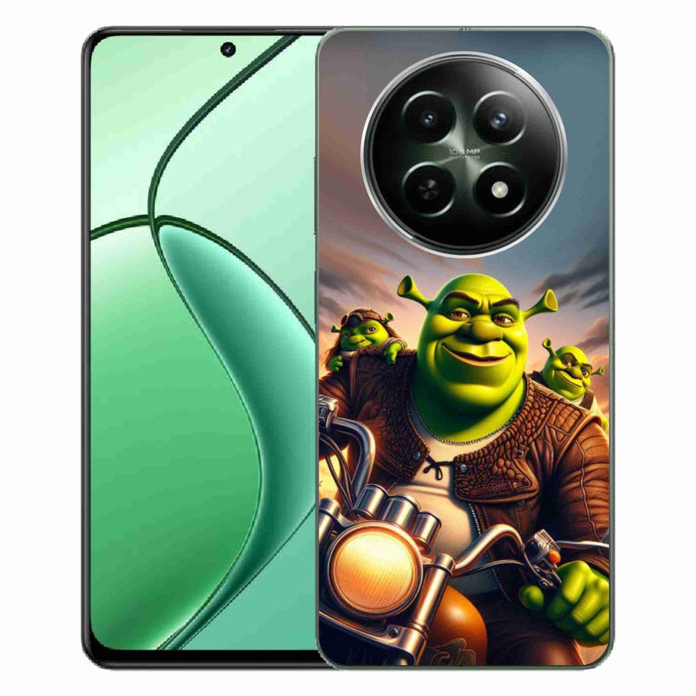 Gélový kryt mmCase na Realme 12 5G/12x 5G - shrek na motorke