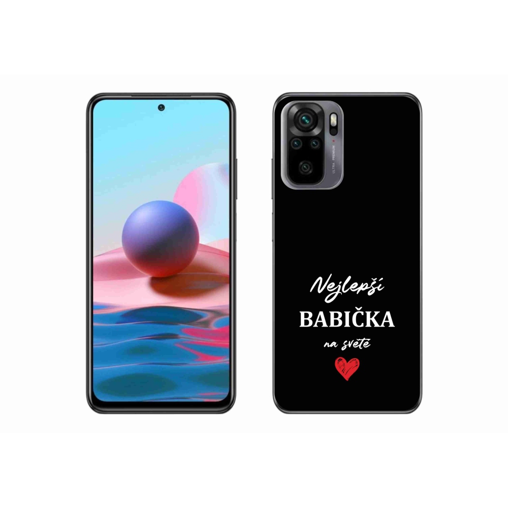 Gélový kryt mmCase na Xiaomi Redmi Note 10S - najlepšia babička 1 čierne pozadie