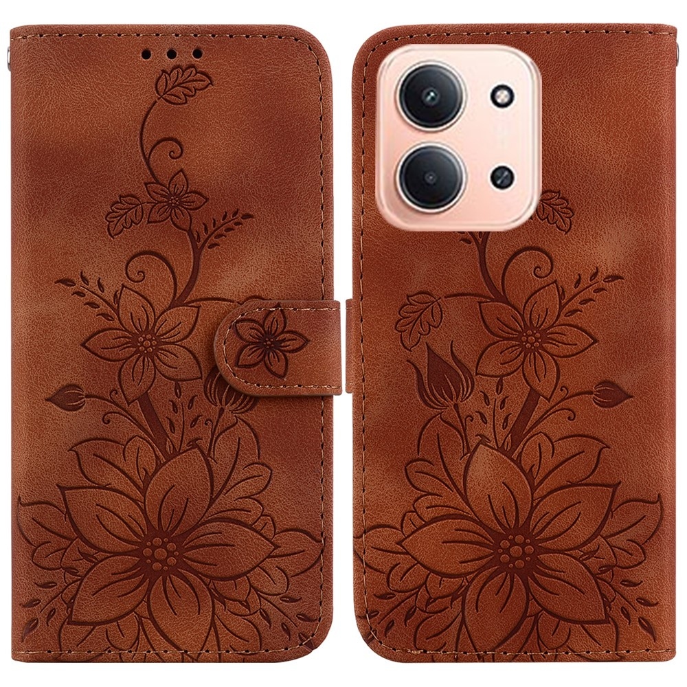 Lily knižkové púzdro na Xiaomi Redmi 15C 4G/5G (173mm) - hnedé