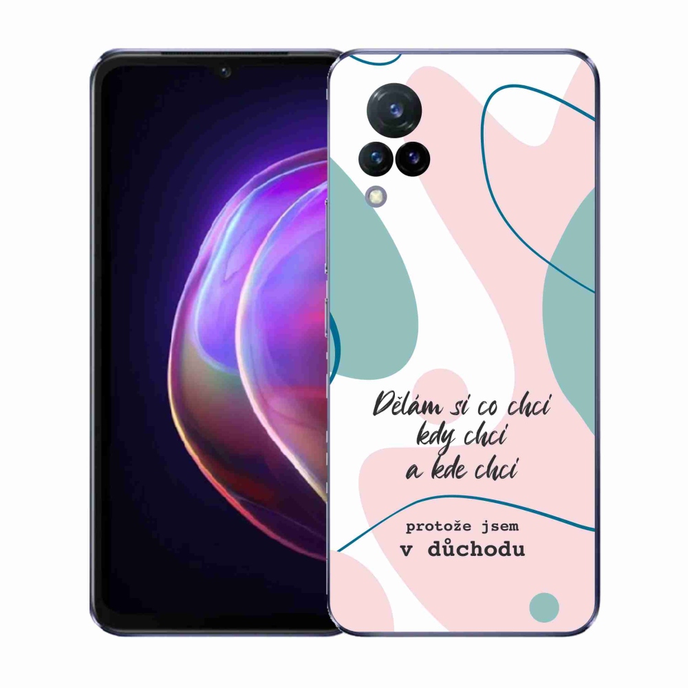 Gélový kryt mmCase na Vivo V21 4G/5G - vtipný text 10 biele pozadie