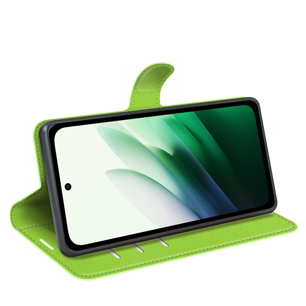 Litchi knižkové púzdro na Xiaomi Redmi 15 4G/5G (171mm) - zelené