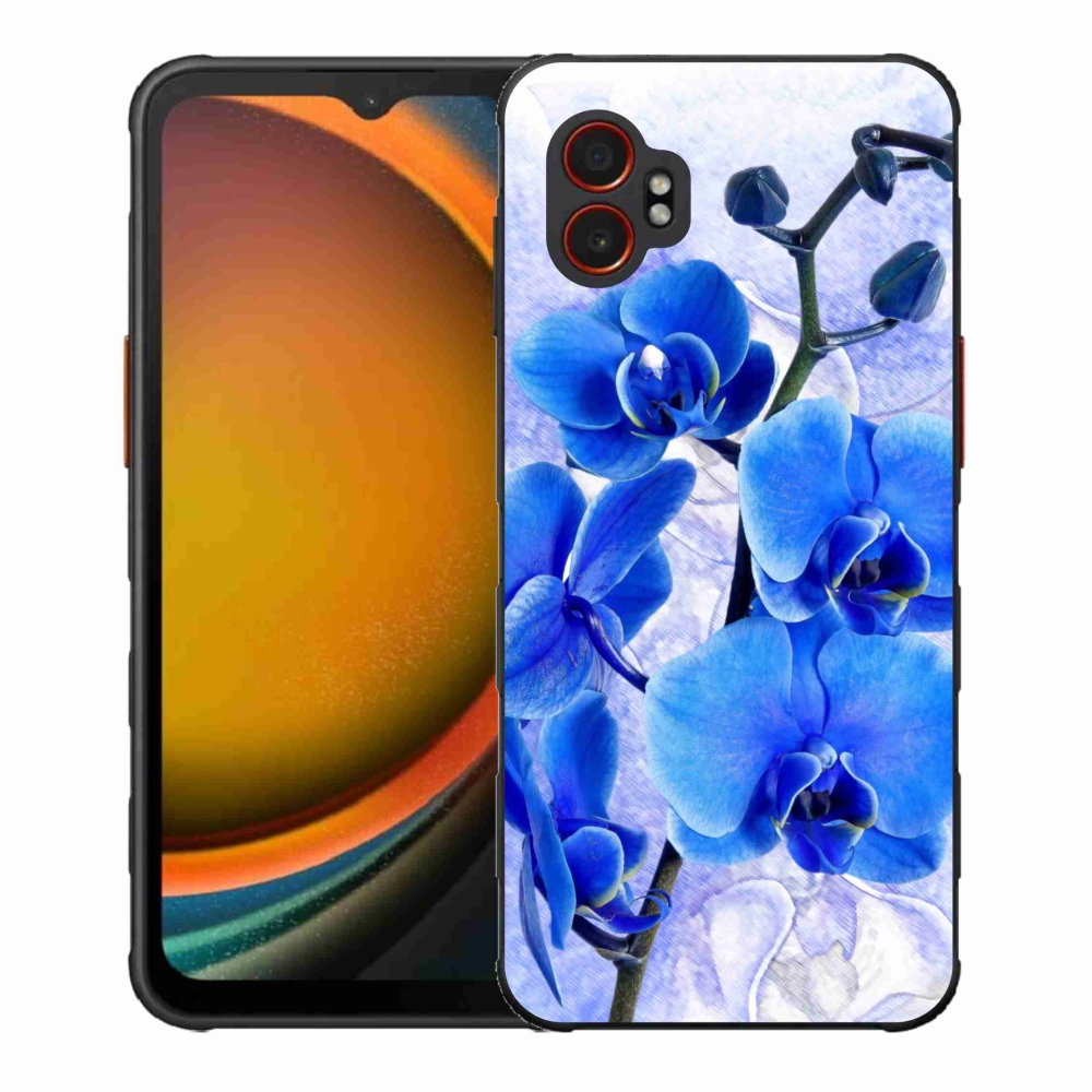 Gélový kryt mmCase na Samsung Galaxy Xcover 7 Pro - modré kvety