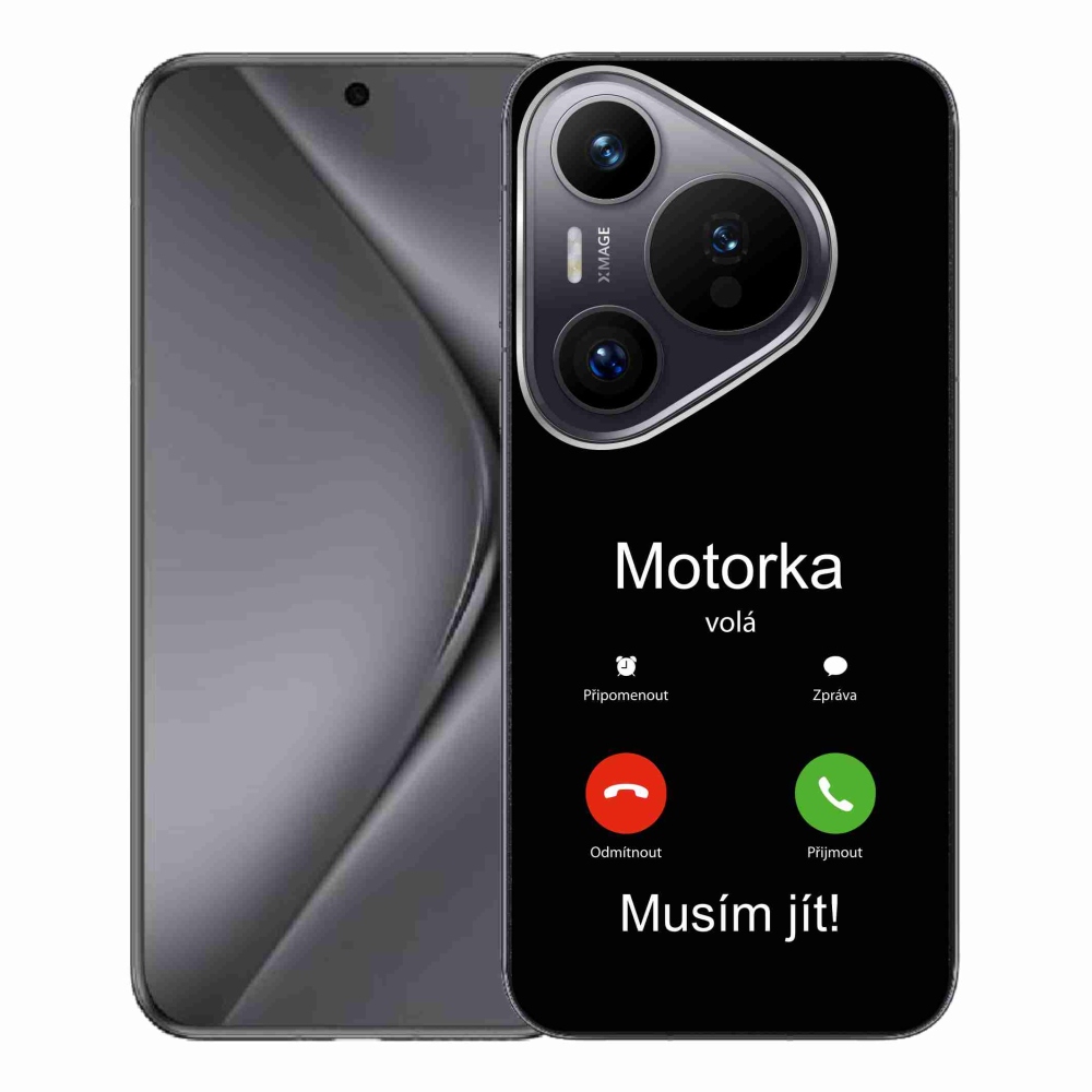Gélový kryt mmCase na Huawei Pura 70 Pro - motorka volá čierne pozadie
