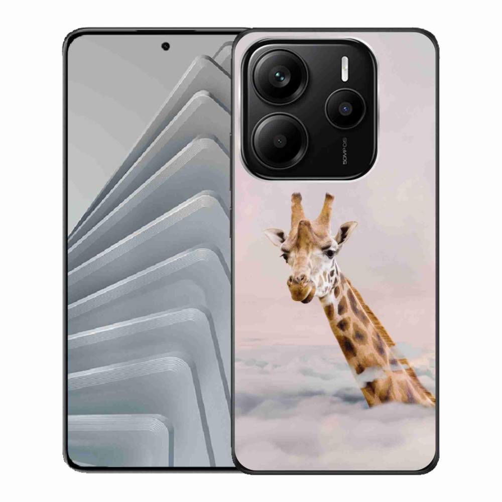 Gélový kryt mmCase na Xiaomi Redmi Note 14 5G - žirafa v oblacích