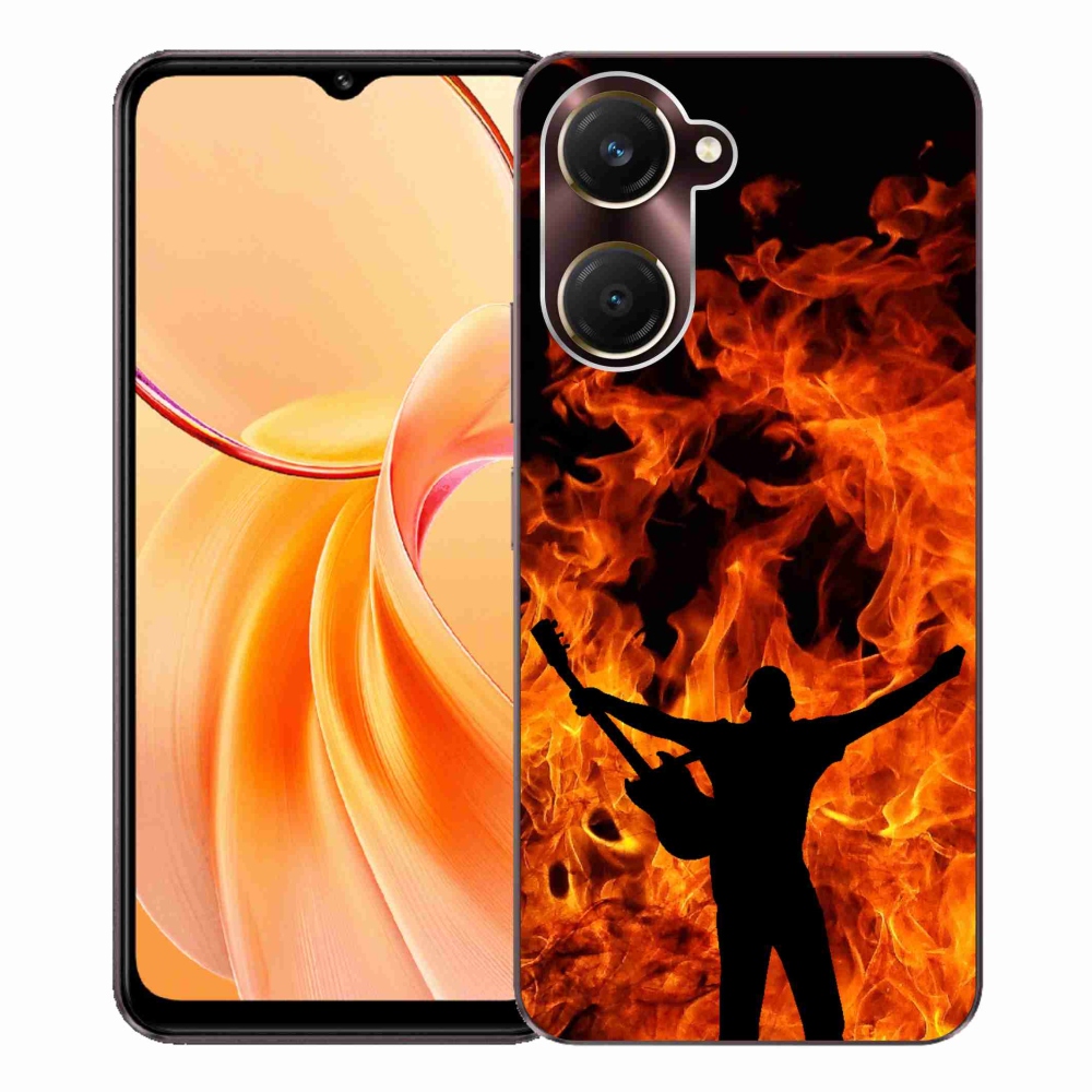 Gélový kryt mmCase na Vivo Y28s 5G - muzikant a oheň