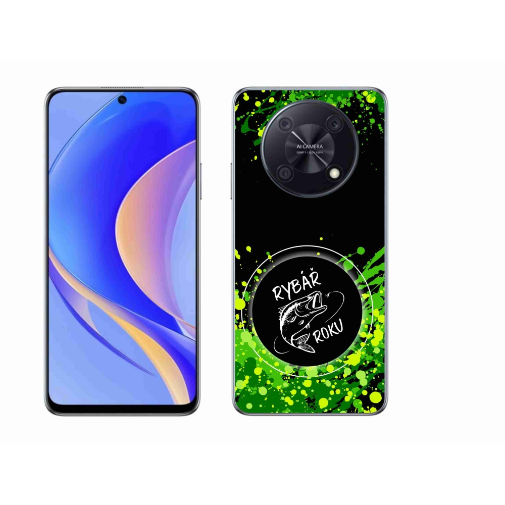 Gélový kryt mmCase na Huawei Nova Y90 - rybár roku čierne pozadie