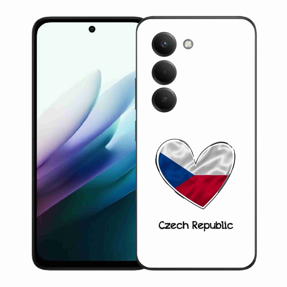 Gélový kryt mmCase na Xiaomi Redmi 15 4G/5G (171mm) - vlajka srdca biele pozadie