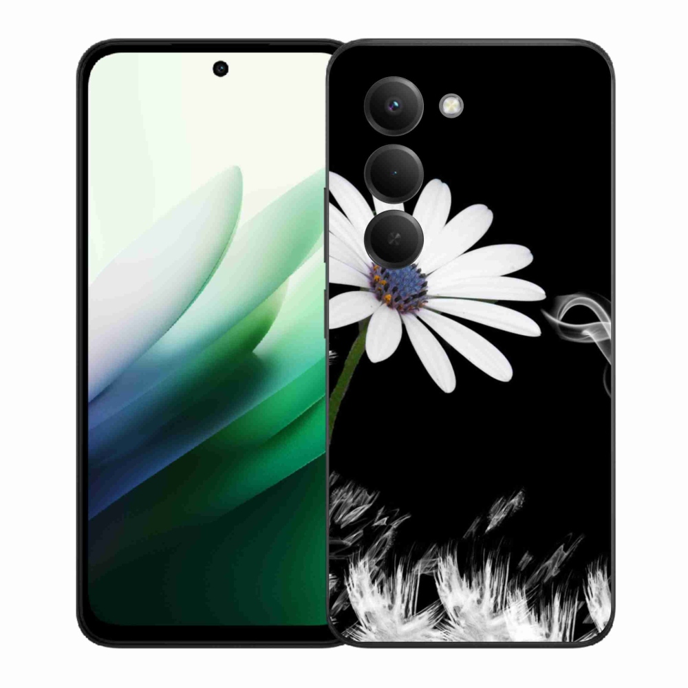 Gélový kryt mmCase na Xiaomi Redmi 15 5G (169mm) - biela kvetina