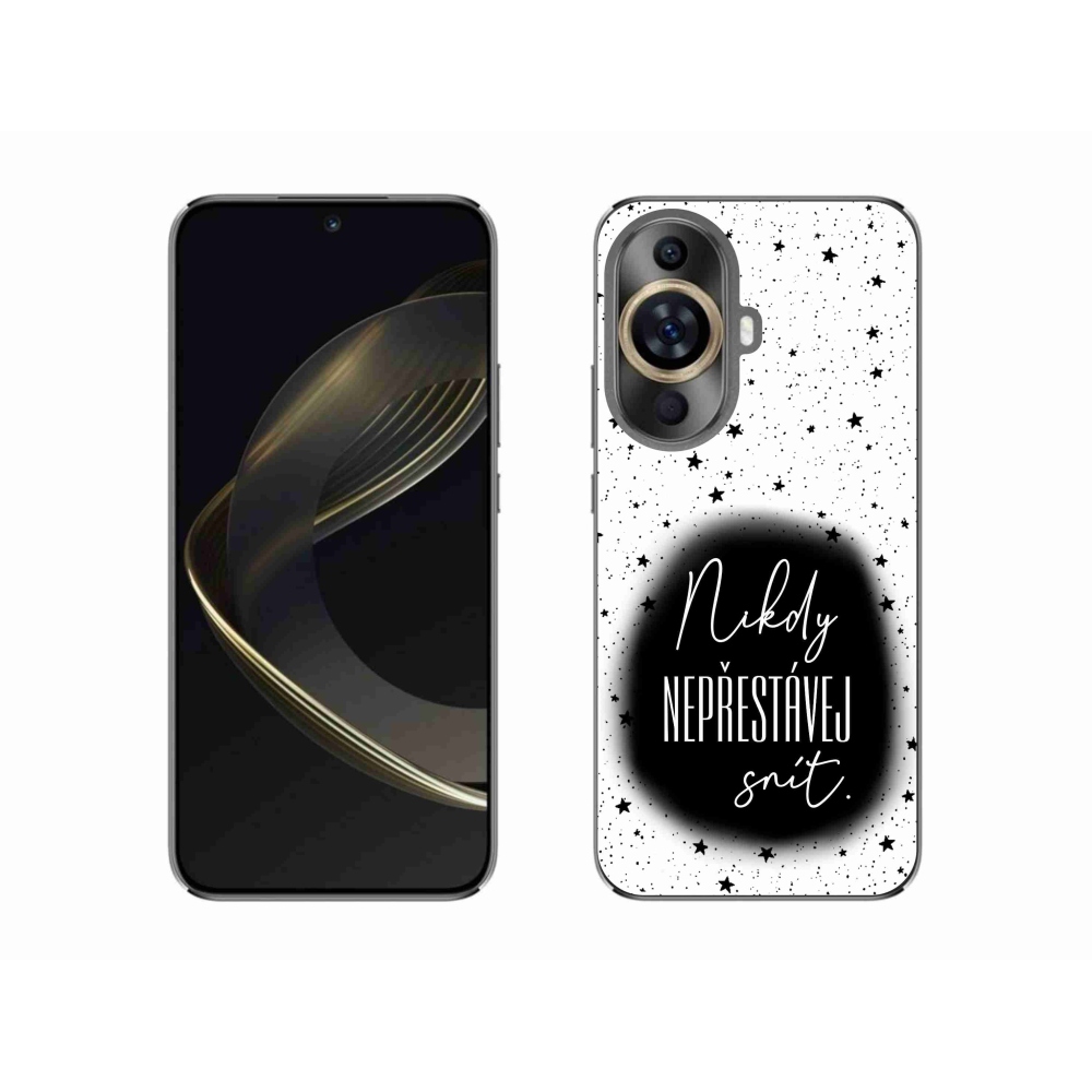 Gélový kryt mmCase na Huawei Nova 11 - citát 1 čiernobiele pozadie