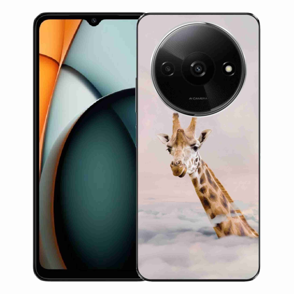 Gélový kryt mmCase na Xiaomi Redmi A3 - žirafa v oblakoch