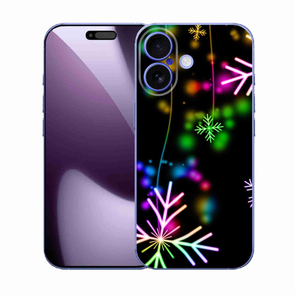 Gélový kryt mmCase na iPhone 17 - farebné vločky