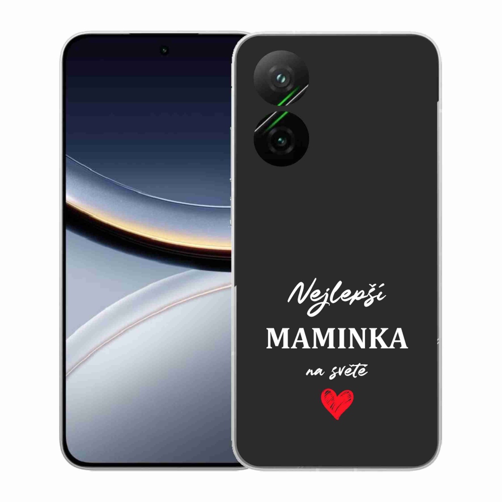 Gélový kryt mmCase na Xiaomi Poco F7 5G - najlepšia mamička 1 čierne pozadie