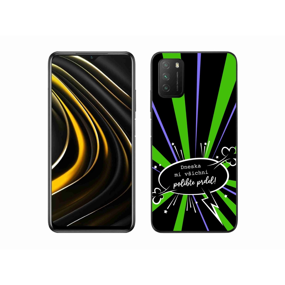 Gélový kryt mmCase na Xiaomi Poco M3 - vtipný text 15 čierne pozadie