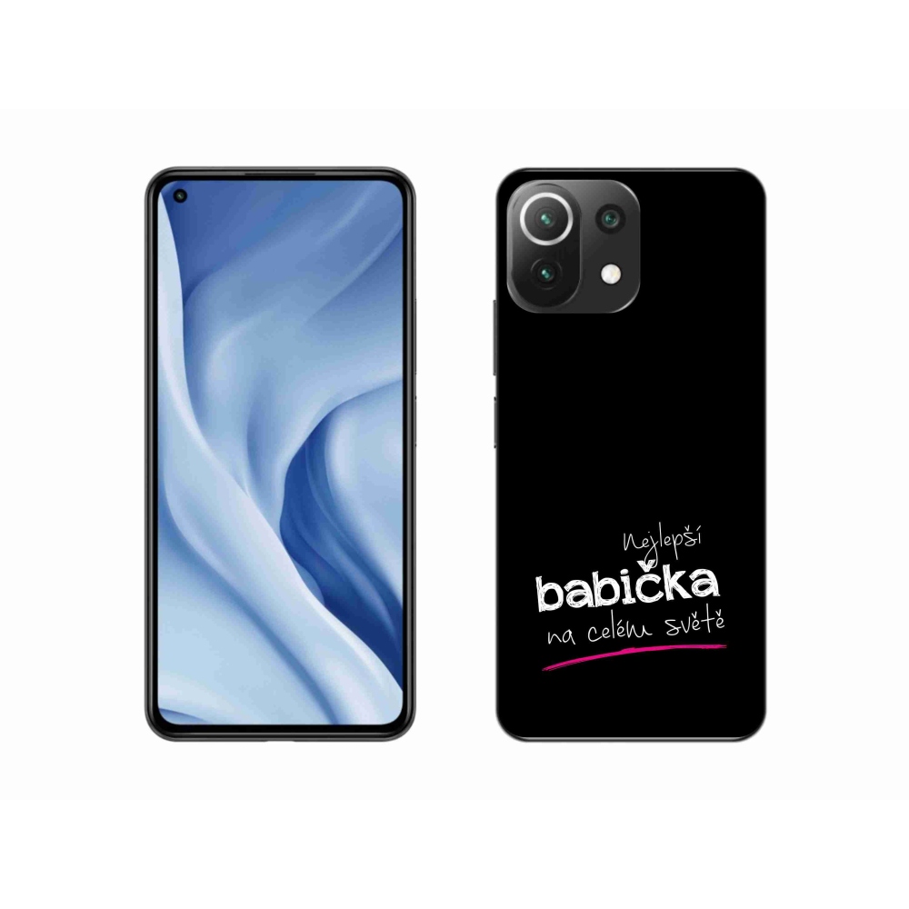 Gélový kryt mmCase na Xiaomi Mi 11 Lite 4G/5G - najlepšia babička 4 čierne pozadie