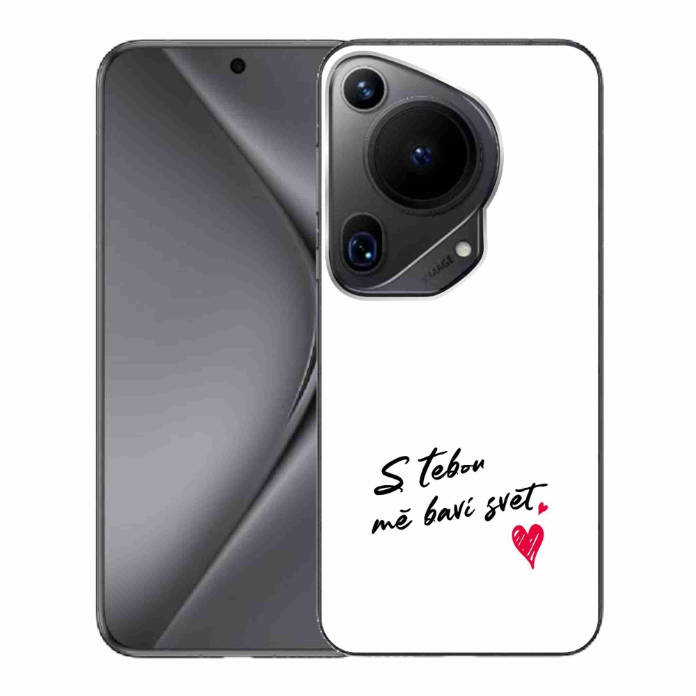 Gélový kryt mmCase na Huawei Pura 70 Ultra - zamilovaný text 1 biele pozadie