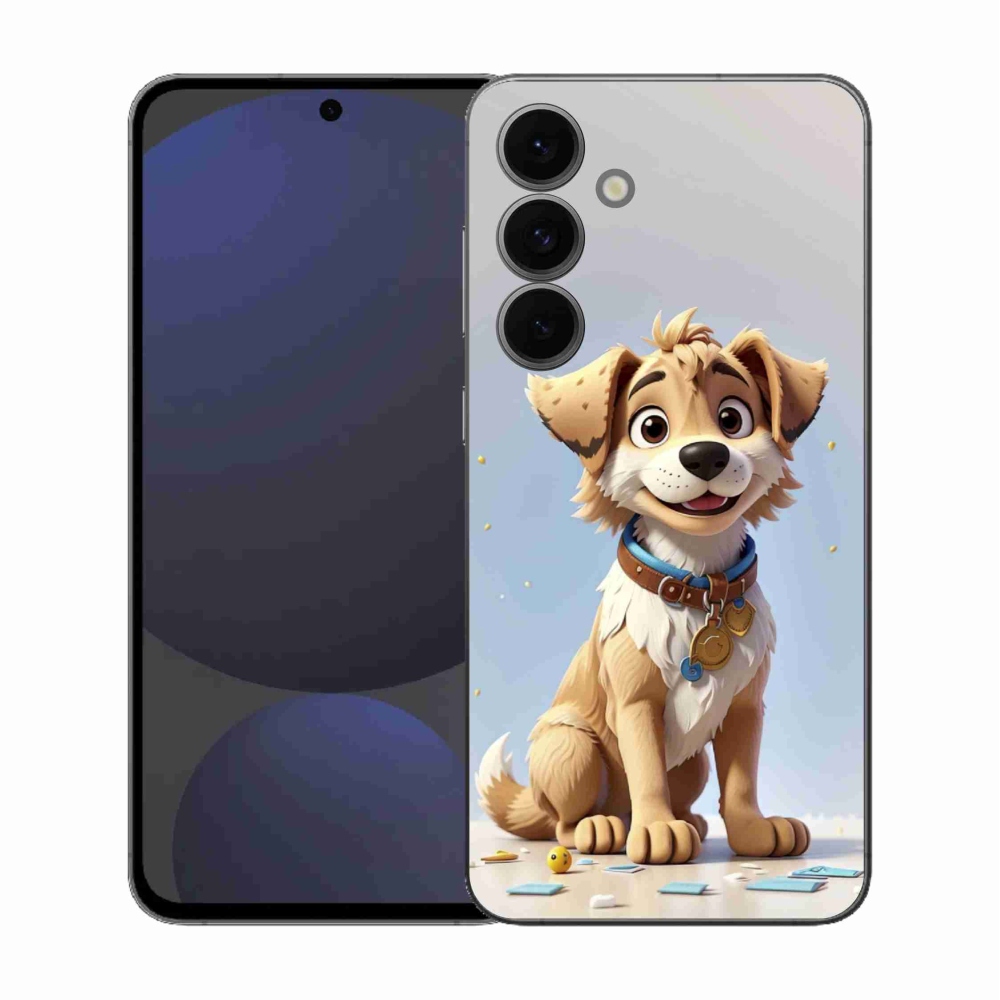 Gélový kryt mmCase na Samsung Galaxy S25 FE - kreslené šteňa