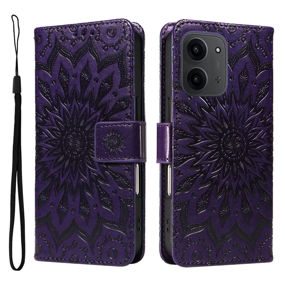 Sunflower knižkové púzdro na Xiaomi Redmi 15C 4G/5G (173mm) - tmavofialové
