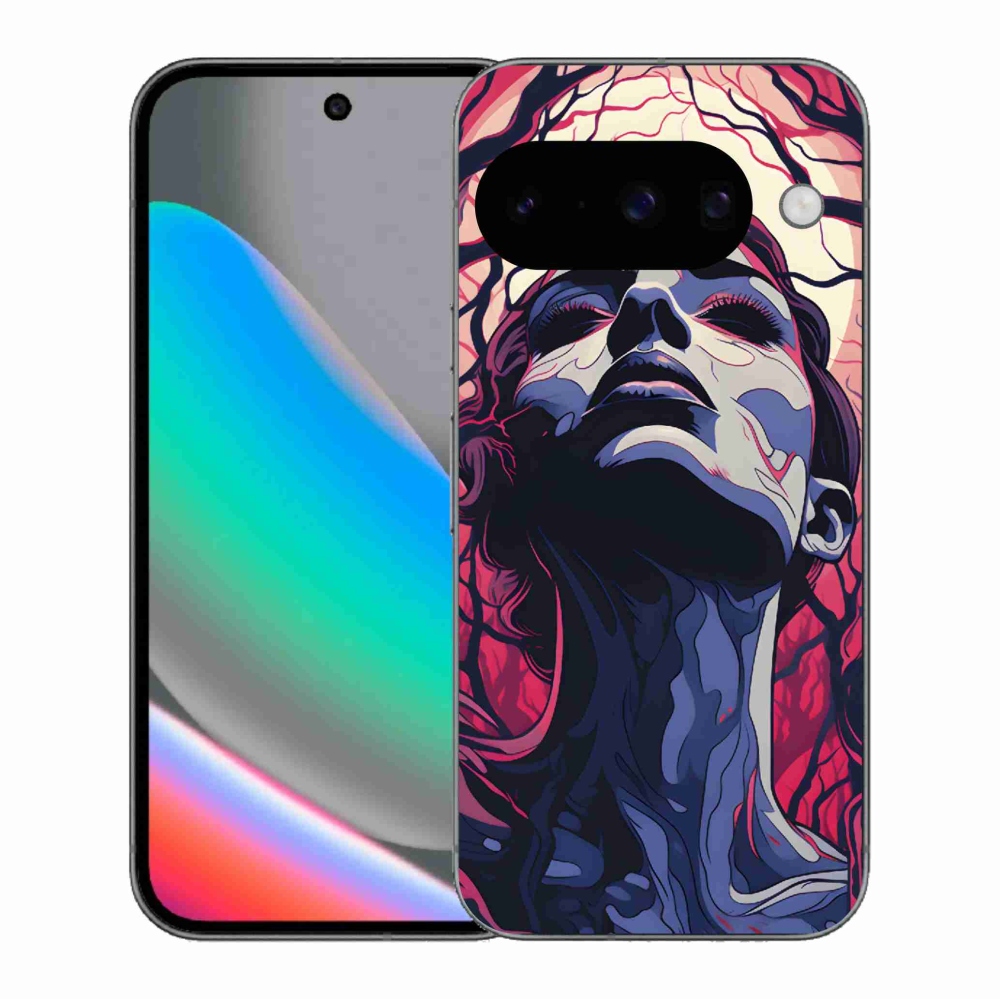 Gélový kryt mmCase na Google Pixel 10 - abstraktná tvár